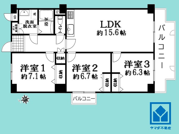上甲子園ビューハイツの間取り