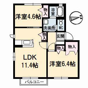 【間取り】 | シャーメゾンエチュード Ｃ棟