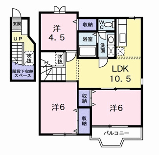 【間取り】 | アムール・ハザカＣ