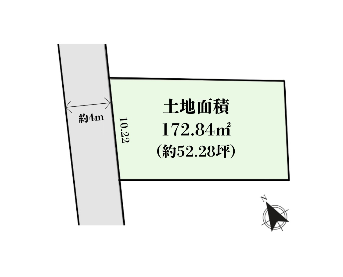 杉並区宮前２丁目の売地の区画図