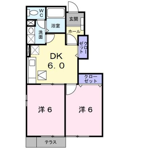パークサイド池端Ｂの間取り