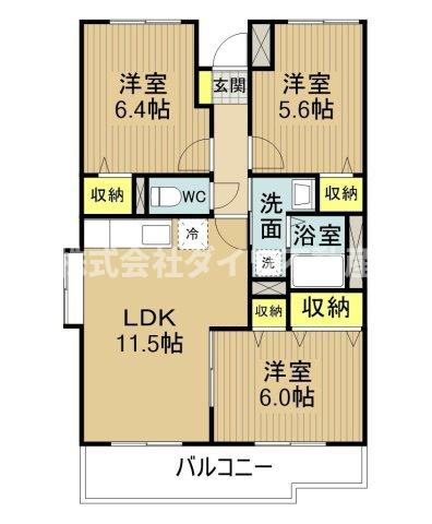ラフィーネＫの間取り