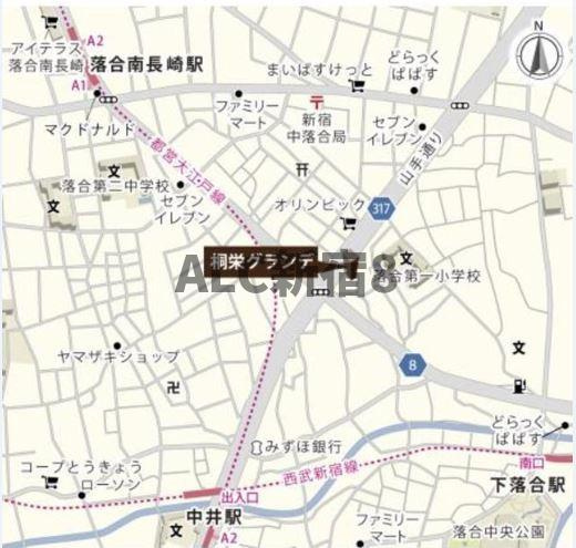 桐栄グランデの地図