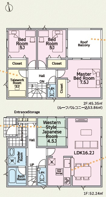 南城市佐敷伊原　第2（全4棟）3号棟の間取り|3号棟　