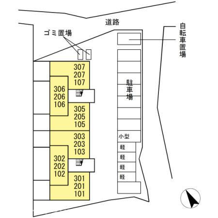D-room城野の区画図