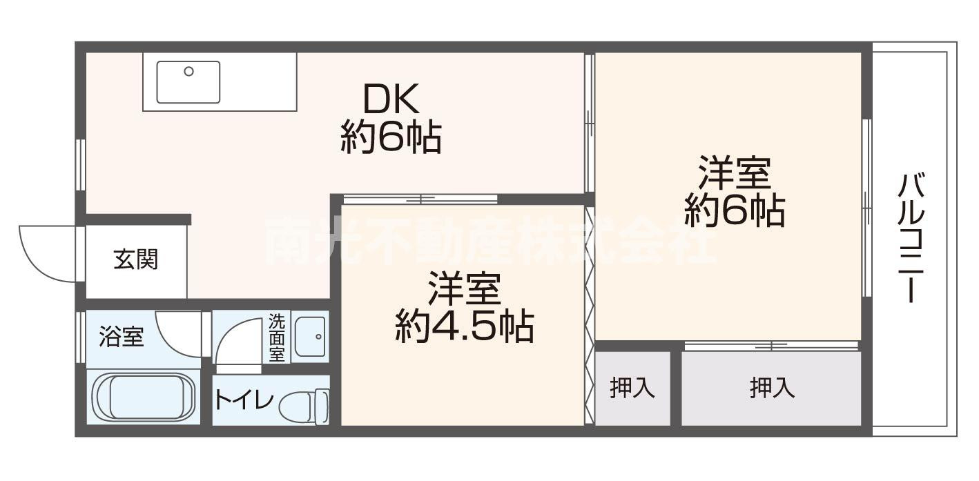 グローリィハイツ八戸ノ里の間取り