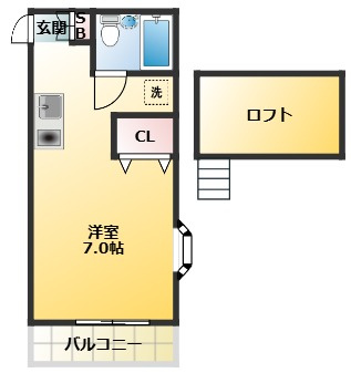 ハイツレインボーの間取り