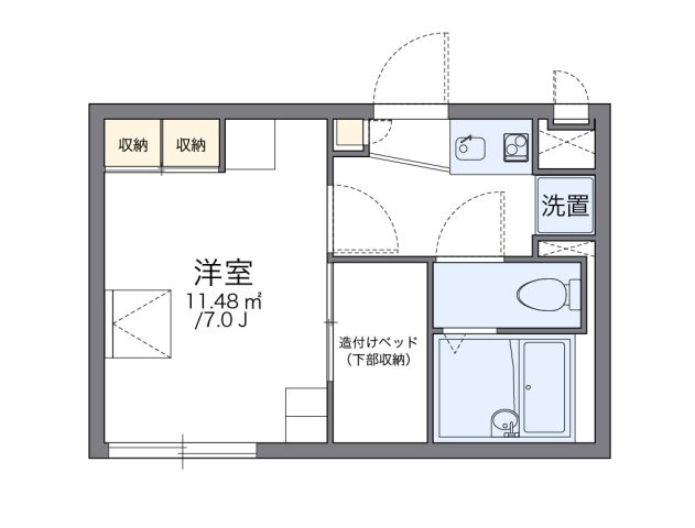 レオパレスグリーンリーフの間取り|代表的な間取のため実際の間取とは異なる場合があります
