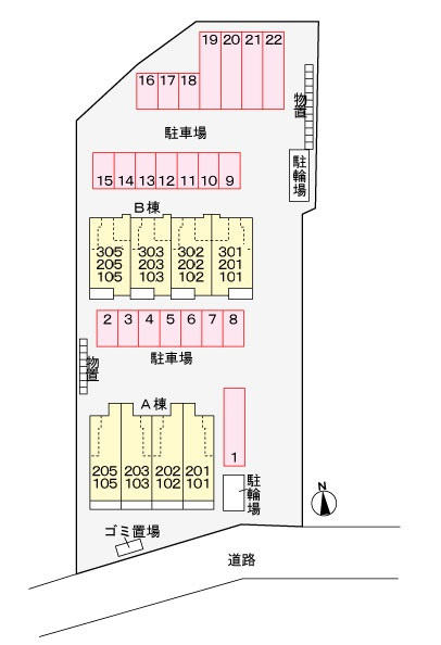 グランデージ城ノ内Ｂの駐車場|駐車場