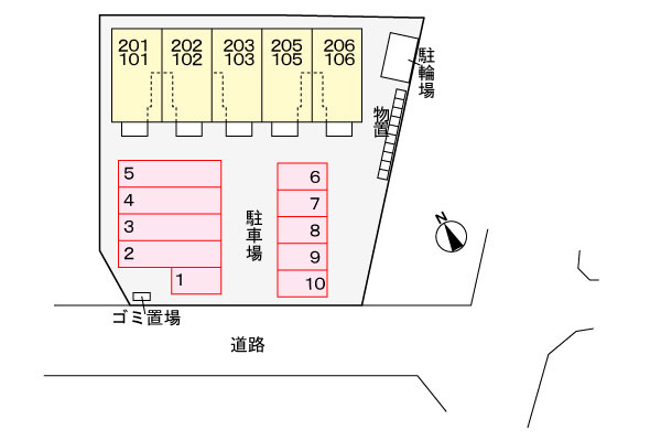 ソレイユの駐車場|駐車場