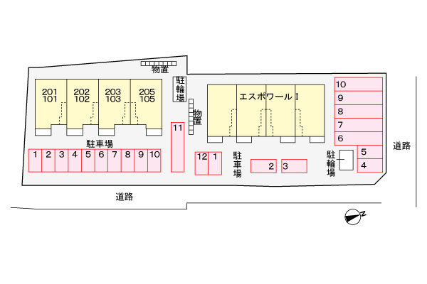 エスポワールⅢの駐車場|駐車場