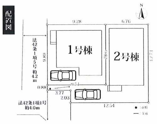 茅ヶ崎市室田5期　新築戸建全2棟　1号棟の区画図