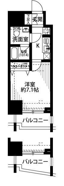 プレール・ドゥーク北千住の間取り|間取りです。