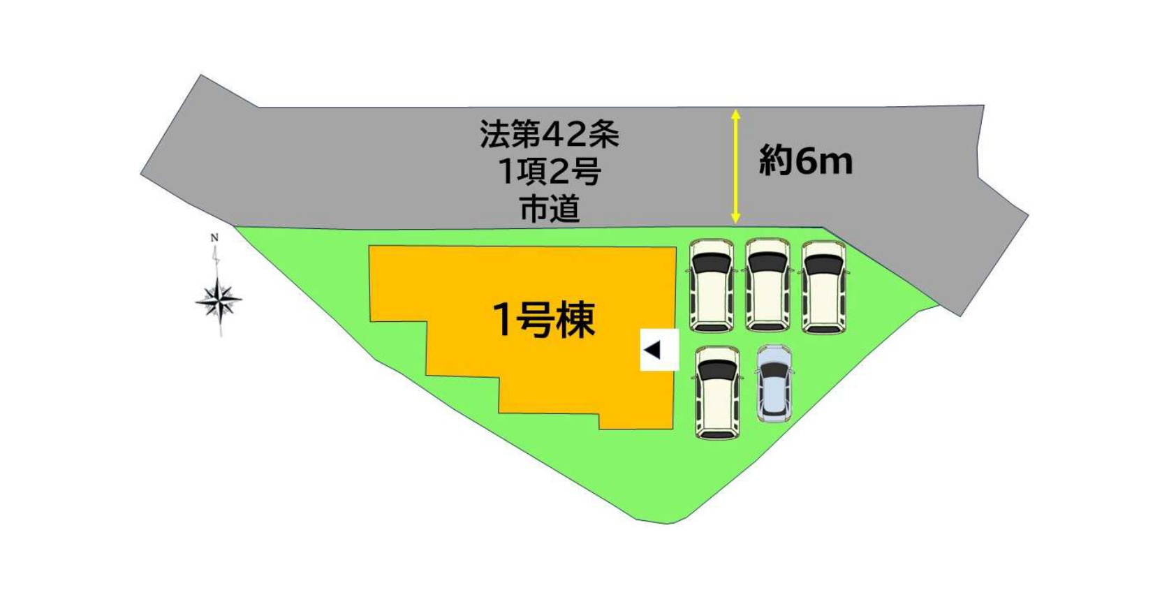 鳥栖市立石町第2-1棟（1号棟）の区画図|配置図