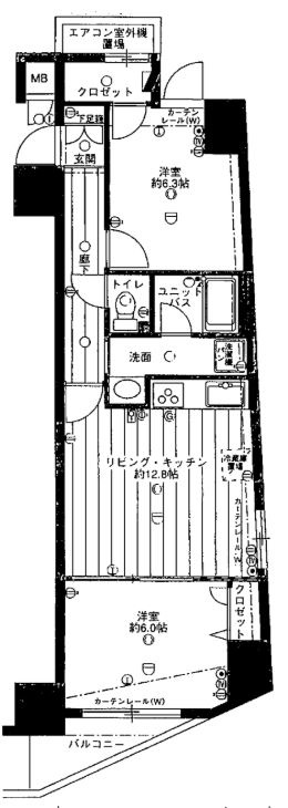 ユニ末吉橋の間取り