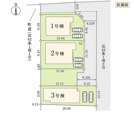 広陵町三吉赤部9期の区画図