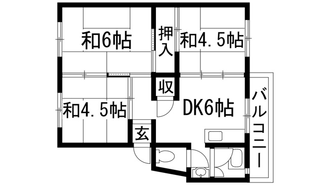 【間取り】 | 伊丹鴻池2Ｂ号棟
