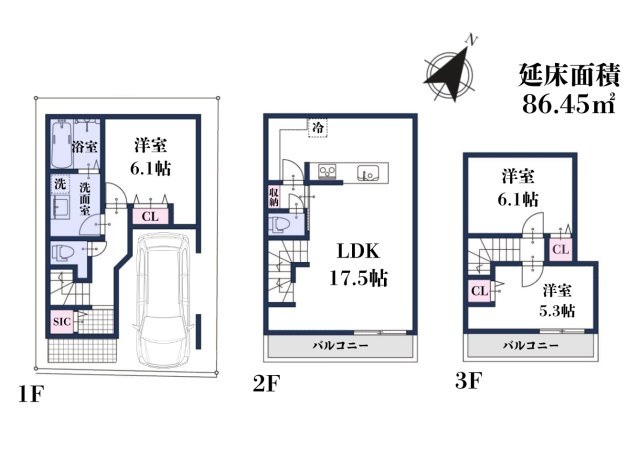 杉並区和泉１丁目の売地の参考プラン