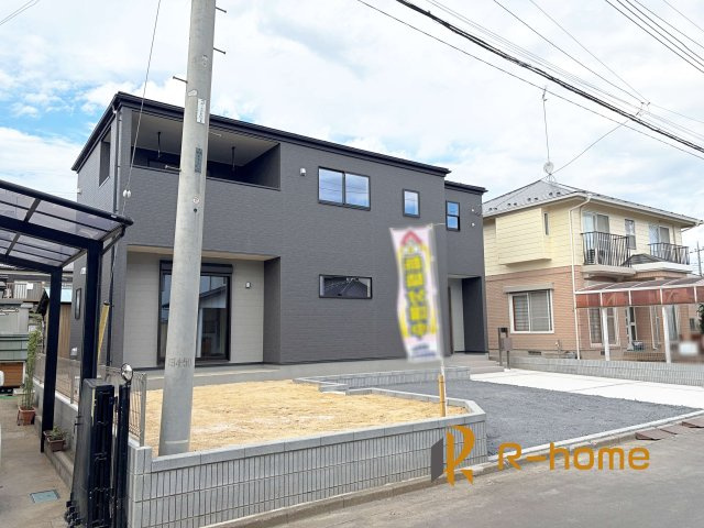 笠間市鯉淵第11　新築戸建て　1号棟の外観|建物完成いたしました！ご予約で『平日』や『夕方』などでもご見学可能です！