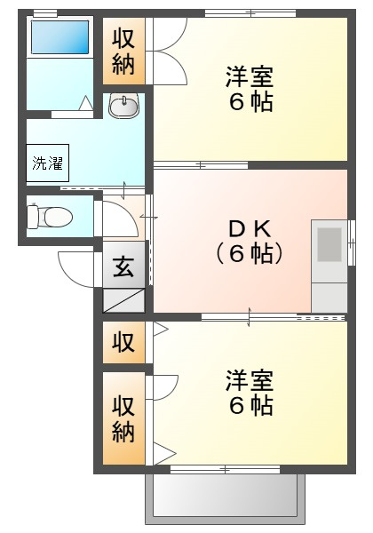 レーベン平井　Ａの間取り