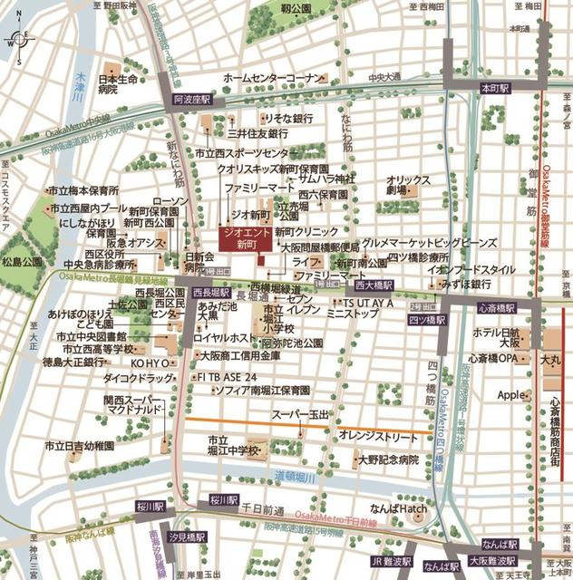 ジオエント新町の地図