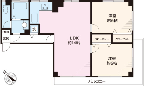 茗荷谷サンハイツの間取り