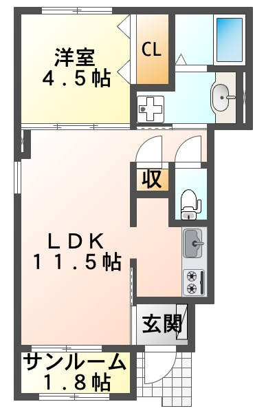 パルファン南落合04の間取り