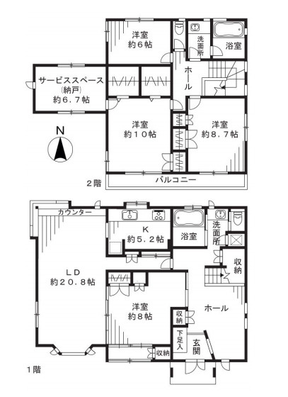さいたま市西区三橋5丁目　中古戸建の間取り|さいたま市西区三橋5丁目　中古戸建・４SLDK・土地面積222.67m2・建物面積186.43m2
