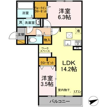 プランドール A仲介手数料（賃料の1.10ヵ月）の50％OFF対象物件！の間取り