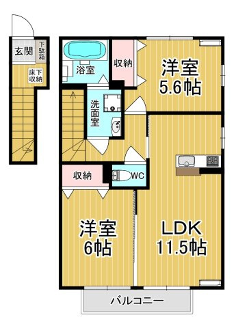【間取り】 | ジェントリーⅠ番館 | カップルさんにオススメのお部屋です♪