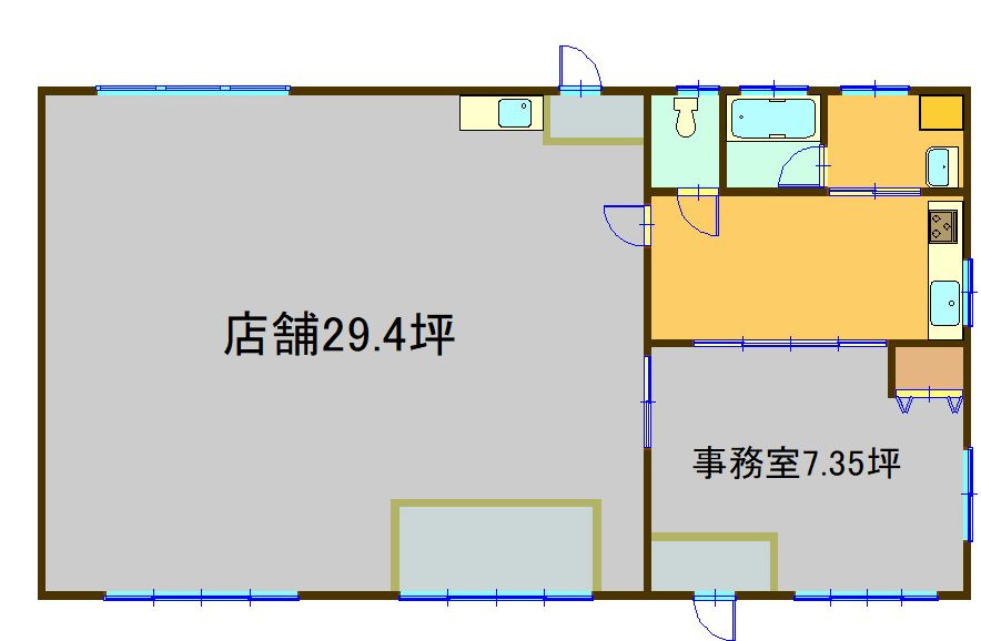 前橋市小神明町売店舗の間取り