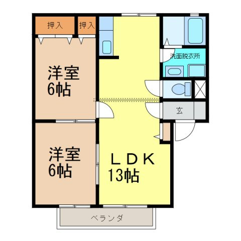 【間取り】 | マンハッタンハイツB