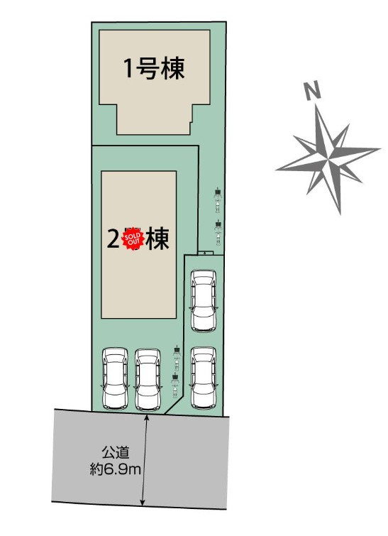 ブルーミングガーデン宇都宮市桜1丁目の区画図|おかげさまで最終１棟！