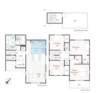 平塚市黒部丘第1　新築戸建　全2棟2号棟