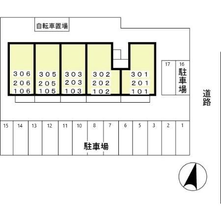 ドミールさつきの区画図