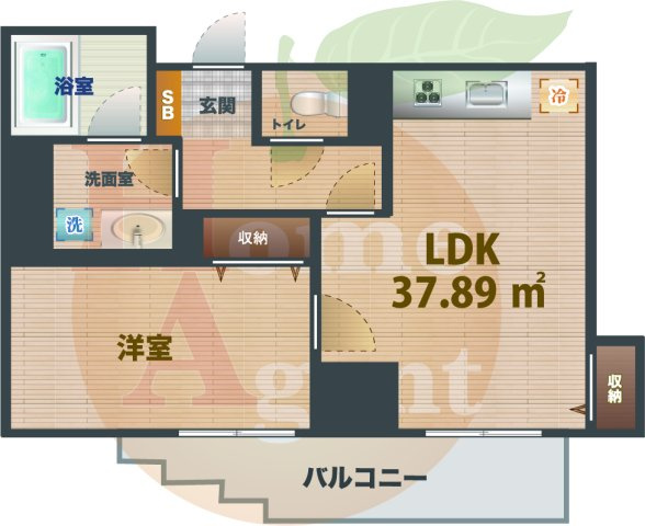 【間取り】 | ドゥーエ練馬 | 1LDKのお部屋です。