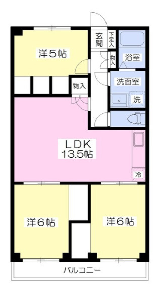 サンナップヒルズ関A2の間取り
