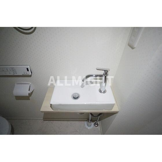 川崎市多摩区栗谷３丁目のアパートの洗面所|★お部屋探しはオールマイト不動産までご相談下さい♪