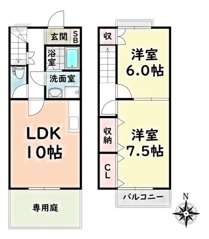 【間取り】 | BlissfulPerchみずほA棟【名古屋市賃貸・メゾネットタイプ】