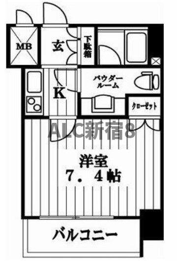 エスコート西新宿の間取り