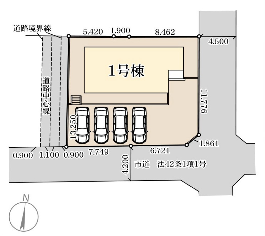 【新築戸建】第1伊勢崎市豊城町の区画図|■区画図