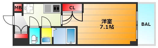 ラグゼ西長堀の間取り|現状有姿