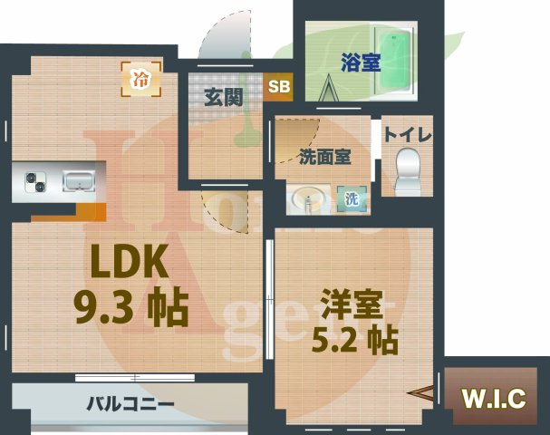 【間取り】 | リヴィエールブラン | 1LDKのお部屋です。