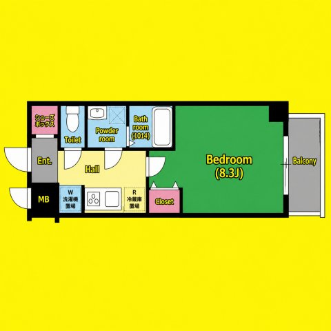 アドバンス名古屋ワイノット　名古屋市賃貸　仲介手数料無料の間取り
