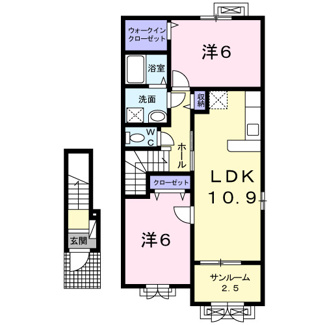 【間取り】 | サンライズ　スクエアⅠ