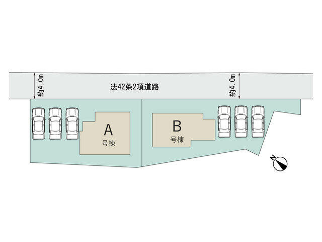 名古屋市緑区大高町字東古根の新築一戸建の区画図