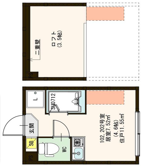 ライズ小竹向原の間取り