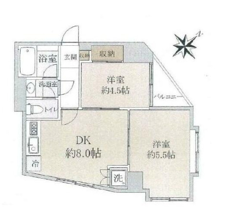 杉並区堀ノ内２丁目の賃貸マンションの間取り