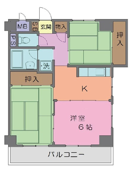 【間取り】 | ダイアパレス三国1号館 | 上層階・東南角部屋・収益物件としてもおすすめ
