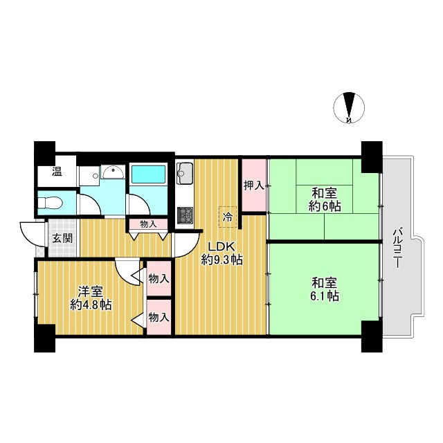 南門真ハイライフの間取り